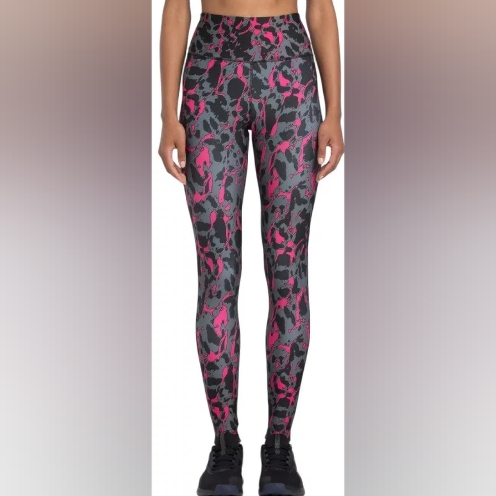 Reebok Pink and Gray Patterned Leggings